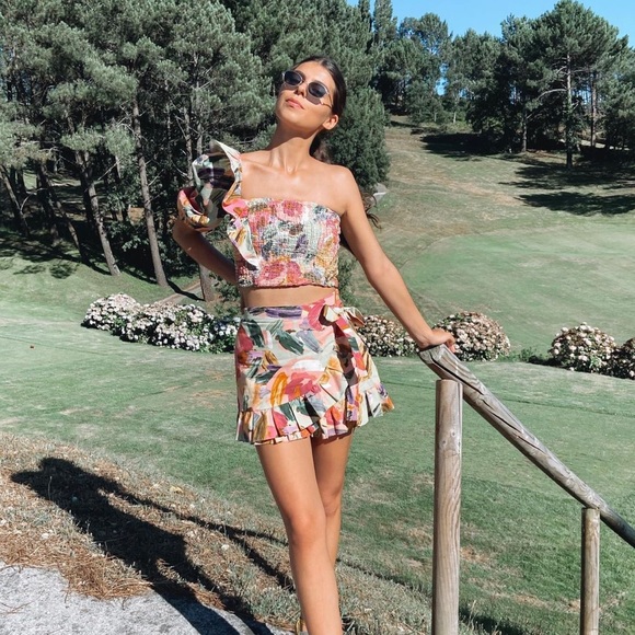 𝗡𝗪𝗧 𝗭𝗮𝗿𝗮 • Printed Asymmetric Top TRF - Picture 5 of 16